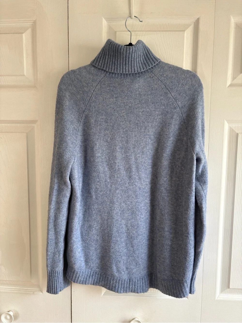 J.Crew Turtleneck Sweater Supersoft Yarn Wool Alpaca M Baby Blue Career Academia